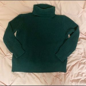 Dark green knit sweater